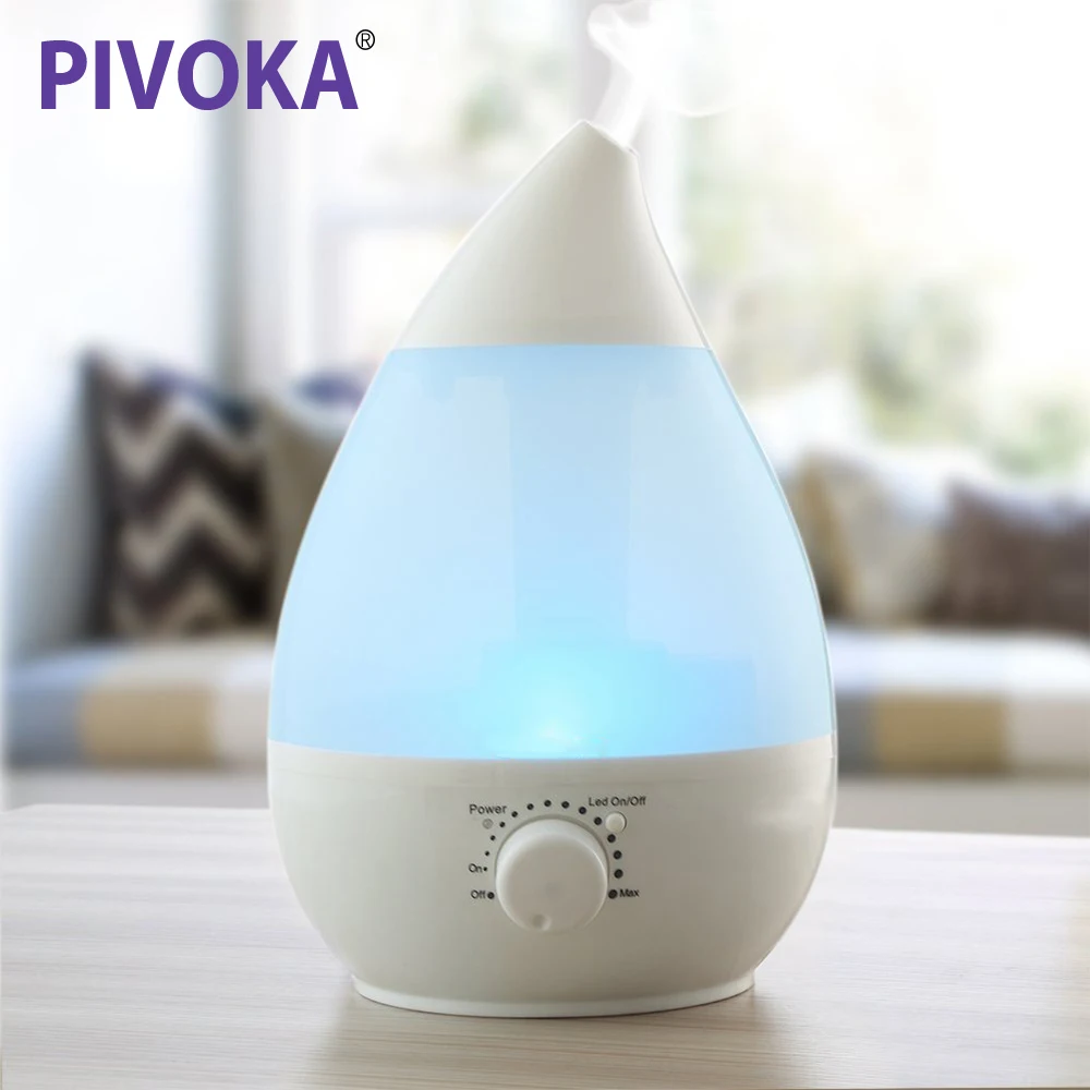 

PIVAKA 1300ml large capacity household air humidifier aromatic diffuser ultrasonic silent diffusion 7 color LED night light