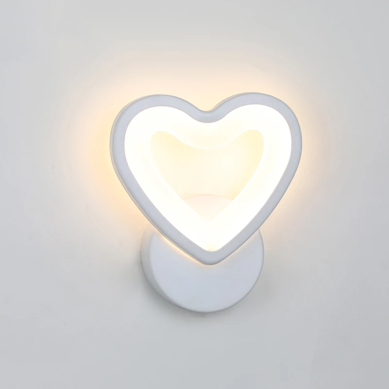 18 Вт 36 светодиодный настенный светильник в форме листа бабочки, Квадратный светодиодный настенный светильник, настенный светильник для спальни, домашний декор, ночной Светильник - Цвет абажура: heart