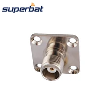 Superbat РЧ коаксиальный разъем TNC 4 отверстия для установки на панель гнездовой разъем с чашкой припоя широкий фланец