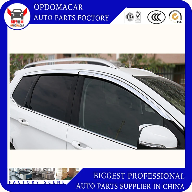 

High quality 4 piece plating decorative vent sunshade rain sunscreen deflector window sun visor for EDGE 2015-2018