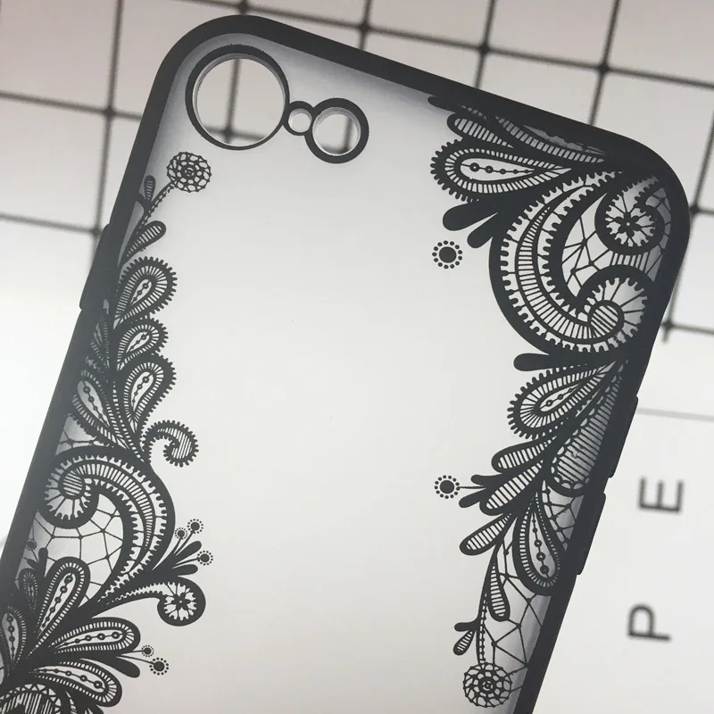 Sexy Lace Flower Phone Case For iphone apple X XS Max XR Floral TPU Full Cover for iPhone 7 8 6 6S Plus Matte Case Coque 2018New (8)