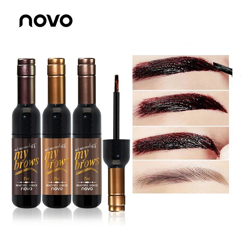 

NOVO Brand Peel Off Dye Eyebrow Wax Paint Tint My Eye Brows Gel Sombrancelha Enhancer Long Lasting Easy To Wear Beautiful Seduce