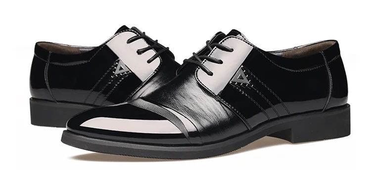 GOXPACER/кожаная обувь; Новое поступление года; Осенняя мужская обувь на плоской подошве; модная деловая повседневная обувь на платформе с острым носком на плоской подошве
