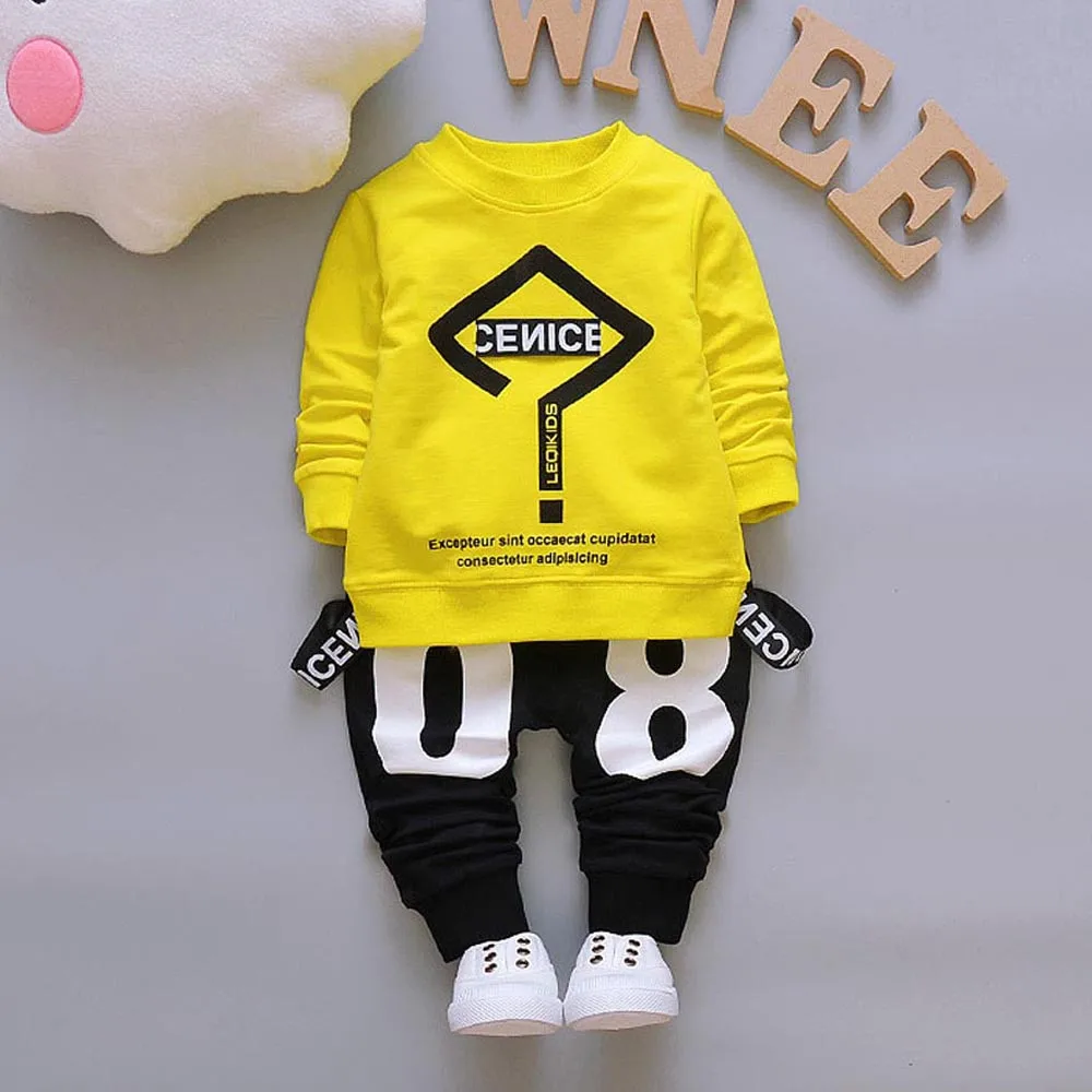 

Boys Letter Print Long Sleeve T-Shirt Pants Two-Piece Kids Clothes Girls Baby Boys Clothes Vetement Enfant Garcon Ropa Ninos