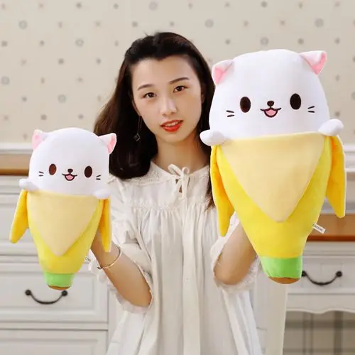 Hidden in the banana in the kitty cat unbelievable cute plush toy