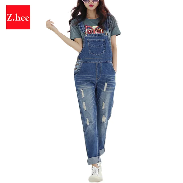 denim boyfriend jumpsuit