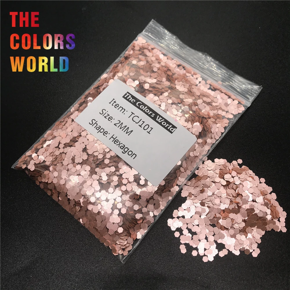 

TCJ101 Pearlescent Matte Light Orange Color Hexagon Shape For Nail Glitter Nail Art Decorations Makeup Facepaint DIY Accessorie