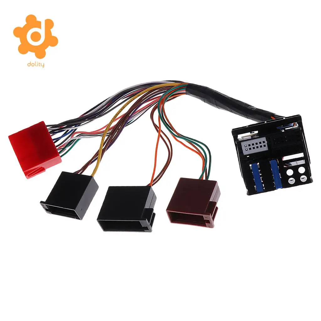 Car Audio Adapter Mini ISO Wire Harness Cable for Volkswagen Audi Navigation