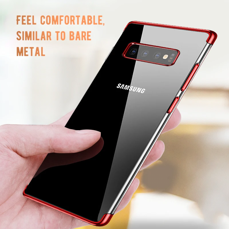 

Electroplate TPU Back cover Phone Case For Samsung Galaxy S10 Plus A8 A6 Plus A7 A9 2018 A50 A30 A10 A6S A9S A7 A5 A3 2017