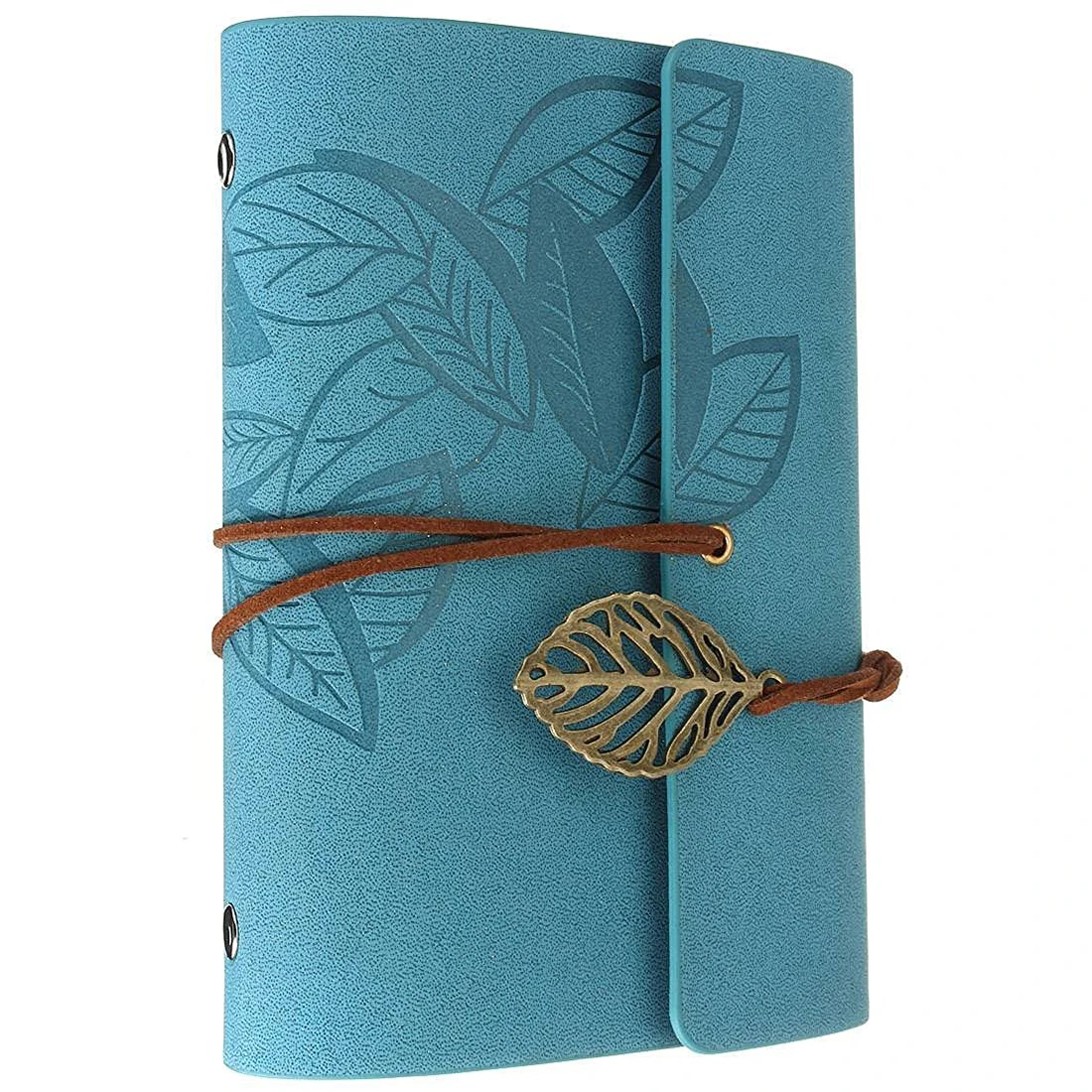 

Diary notebook vintage style leather blue
