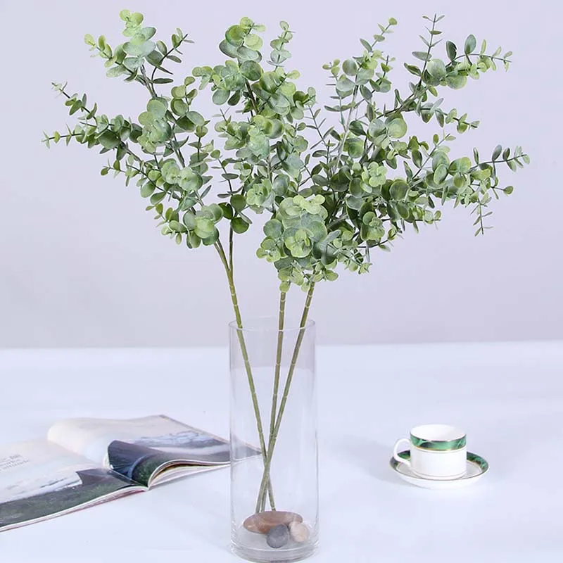 

Artificial Eucalyptus Tree Branch for Christmas Wedding Party Supply Home Decoration Fake Flower Small Leaves Plant Faux Foliage