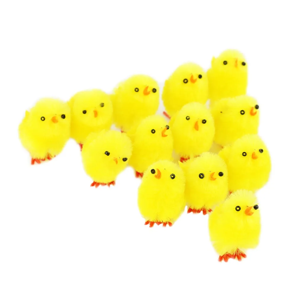 36 шт./упак. желтый Мини цыплята милый цыпленок пасхальные украшения домашнего декора подарки для детей