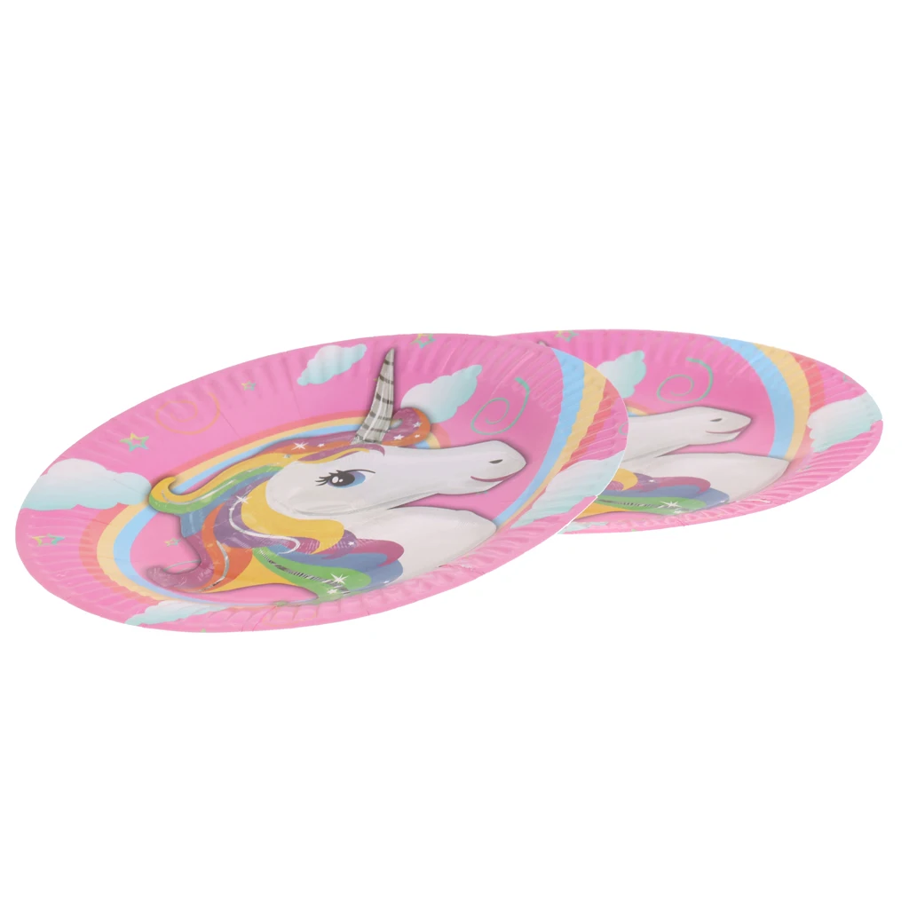 10pcs Cute Catoon Animal Paper Plate Disposable Tableware Supplies for Birthday Party Accessories