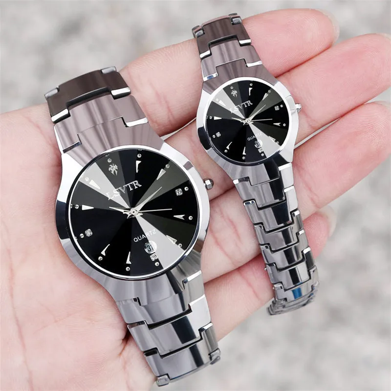 

Trending Couple Watch Fashion Lover Watches Men Women Quartz Wristwatches Calendar Clock Minimalist Watch Gift for Men Free Box