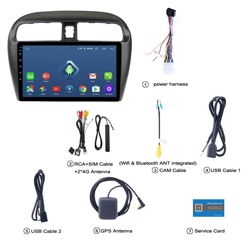 Discount 4G Lte All Netcom 9 Inch Android 8.0 Car Gps Navigation For Mitsubishi mirage attrage 2012-2018 built-in Radio Video Bt Wifi 5