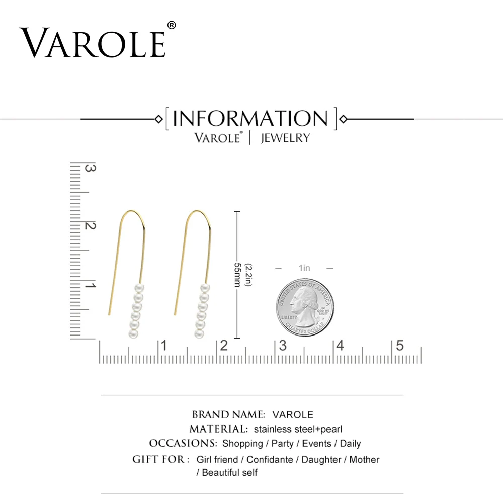 VAROLE, серьги с грушей, золотистые серьги, серьги-капли из нержавеющей стали для женщин, длинные серьги, ювелирные изделия, Brinco oorbellen