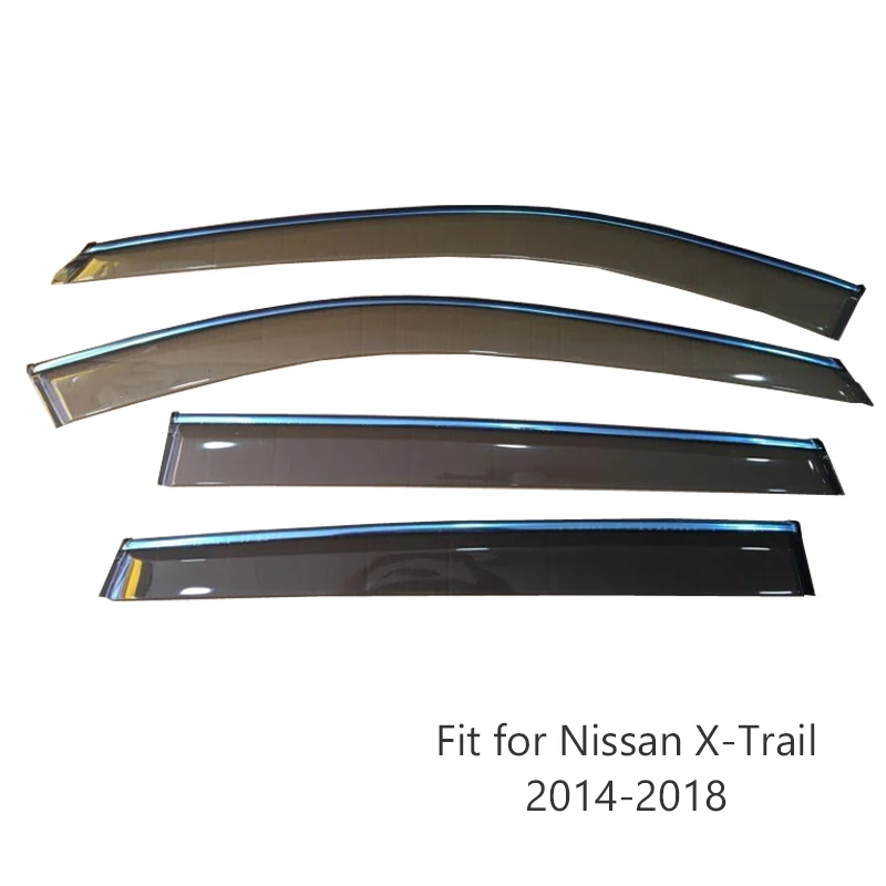 Backar Авто Windows ветра дождя солнцезащитный козырек Дефлектор козырек Накладка для Nissan X-Trail T32 аксессуары - Цвет: X-Trail 2014-2018