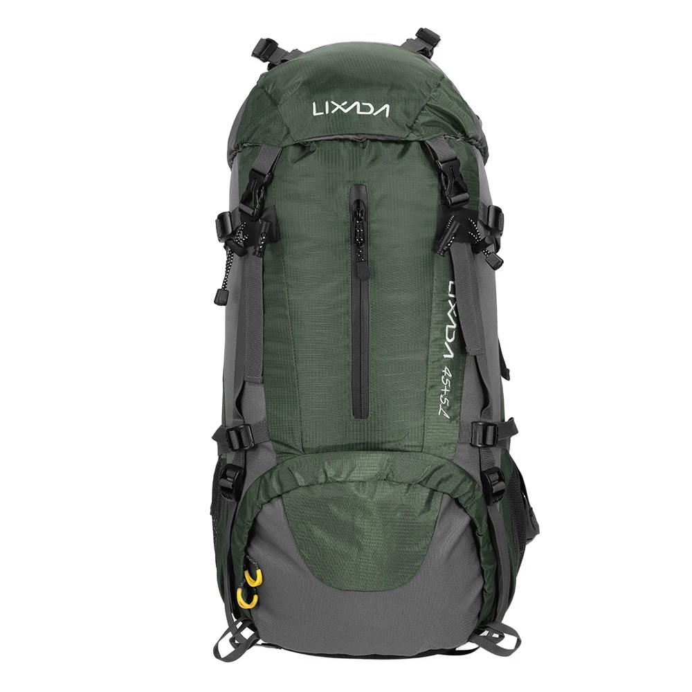 Lixada 50L большие водонепроницаемые дорожные сумки нейлоновый рюкзак Открытый спортивный рюкзак с дождевиком Кемпинг Альпинизм Треккинг ранец - Цвет: Army green