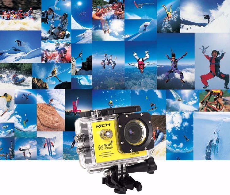 Экшн-камера wifi HD 1080p 30Fps видео go Bike Cams pro Водонепроницаемая 30 М мини-камера для шлема Спортивная камера