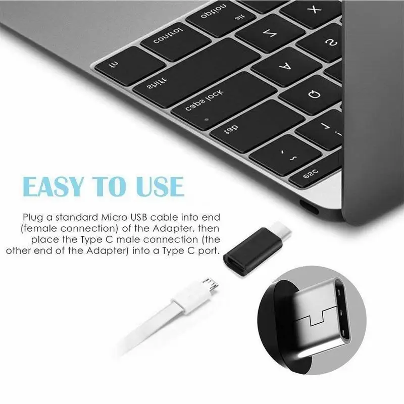 Hsmeilleur 3 шт. Type C адаптер Micro USB для Samsung S8 S9 Plus Note 8 MacBook Pro Oneplus 6 синхронизация данных