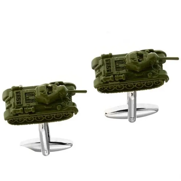 

Mens Wedding Cufflinks Novelty Fancy Tank & Clean Cloth 171059