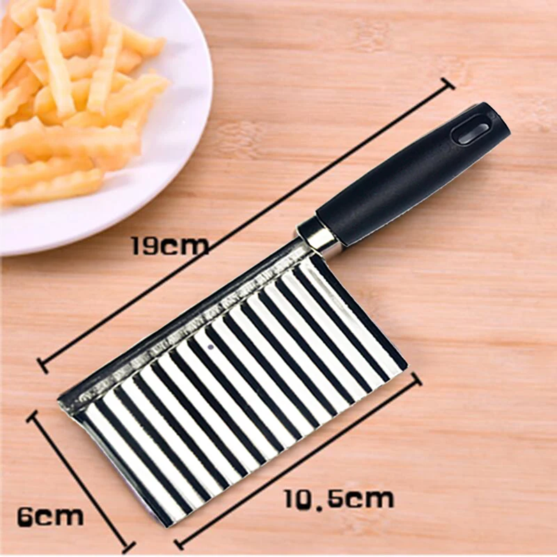 WALFOS Stainless Steel Potato Wavy Edged Knife Kitchen Gadget Vegetable Fruit Cutter Cooking Tools Kitchen Knives Accessories
