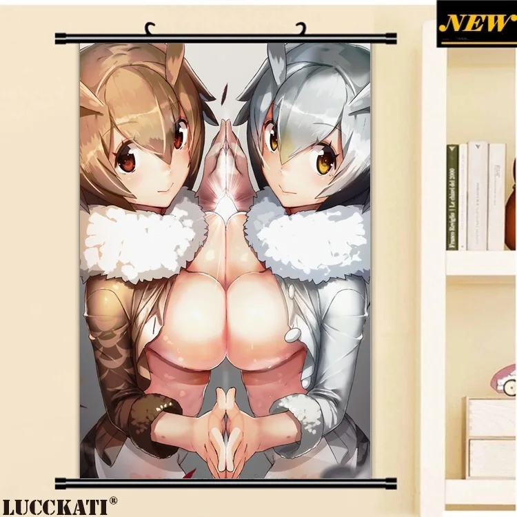 

40X60CM Kemono Friends Games animal ears tail sexy loli cartoon anime art wall picture mural scroll cloth canvas painting poster