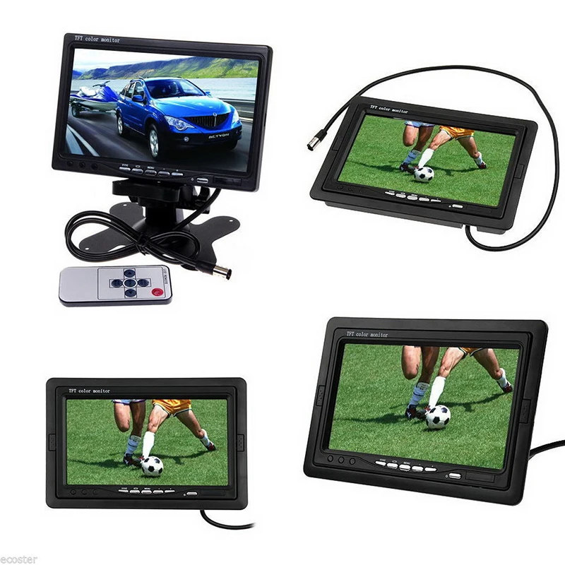 7 Inch TFT LCD Car Rear View Monitor DVD VCR For Reverse Backup Camera 7 Rearview Display Screen Auto Video Equipment