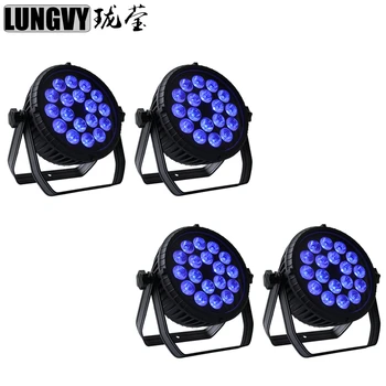 

Free Shipping 4pcs/lot 18x18w RGBWA UV 6in1 LED Par Light 6/10CH DMX512 Stage Lighting Party Disco DJ Indoor