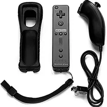 Многоцветный 2 в 1 беспроводной игровой пульт дистанционного управления с Motion Plus нунчаки для Nintendo для wii контроллер Джойстик для игры