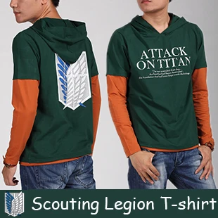 

Japanese anime Attack On Titan t shirt tshirt scouting legion clothes shingeki no kyojin long-sleeve T-shirt