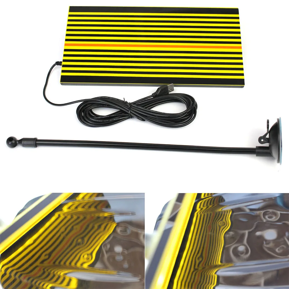 

Paintless Dent Repair Tools LED Light Lamp Line Reflector Board yellow LED Board with Adjustable Holder 5m USB line