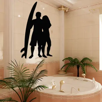 

Wall Decals Vinyl Decal Sticker Mural Decor Girl Boy Surfer Surfing Board