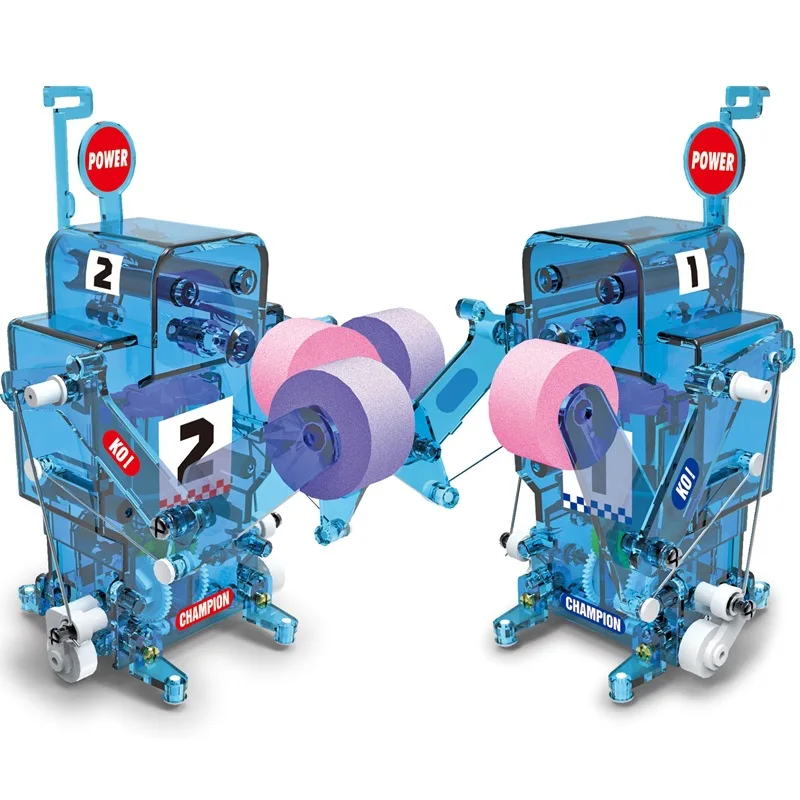 DIY Assembled RC Robot Action Boxing Battle Toy Combat Robot Remote Control Battle Robot Educational Toy For Boy Christmas Gifts