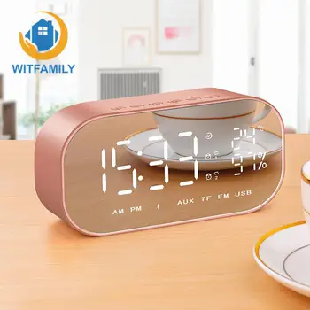 

Digital Table Temperature Alarm Clock Home Mini Led Display Multifunction Intelligent Wireless Bluetooth Clock With Speakers