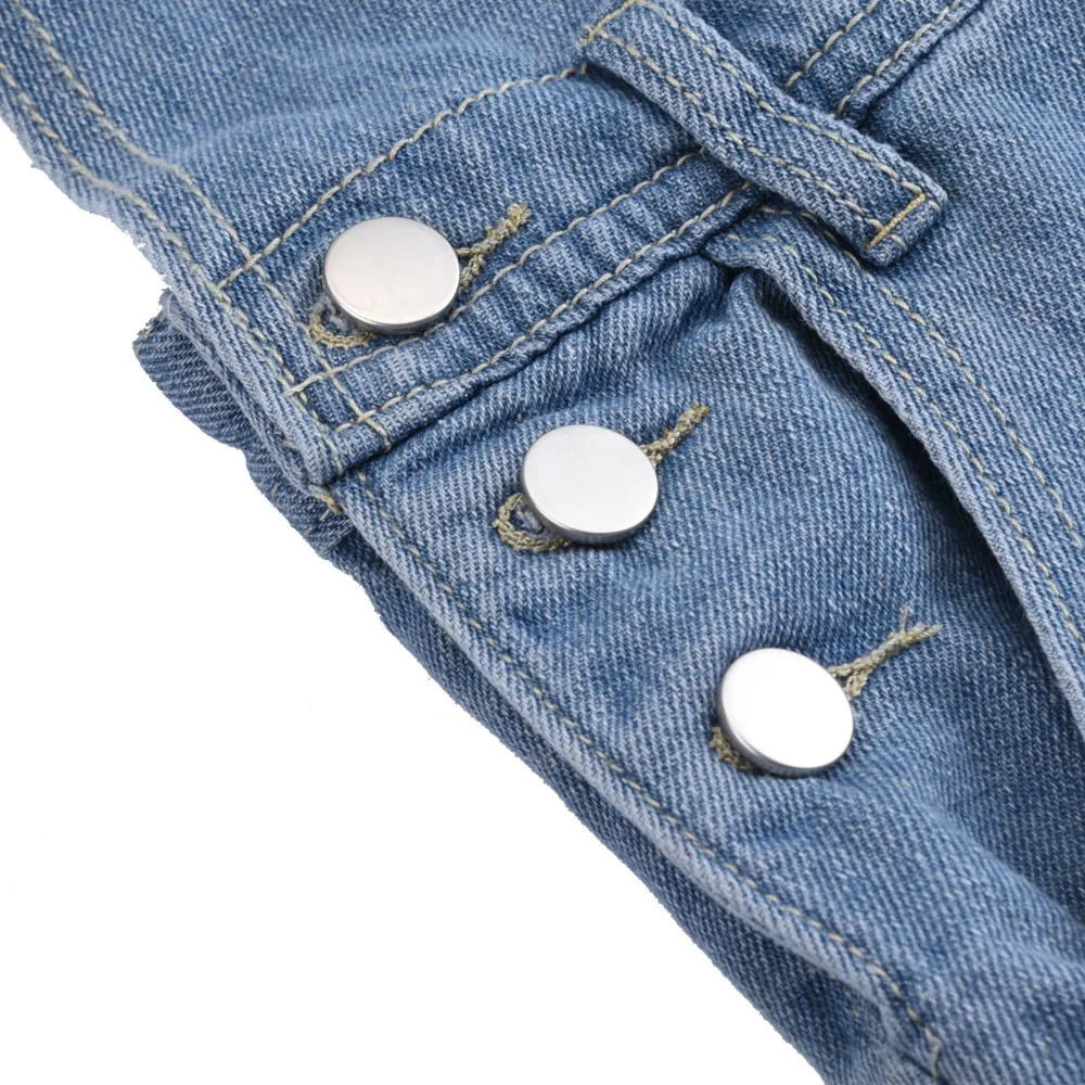 overalls jeans men knee length Men's Fashion Sleeveless Slim Fit Denim Jeans Dungarees Jumpsuit d90604