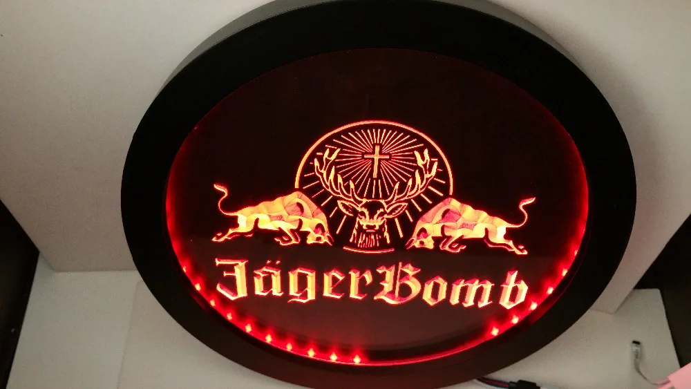 B271 Jagermeister Jager Bomb Bull винный RGB светодиодный многоцветный беспроводной контроль