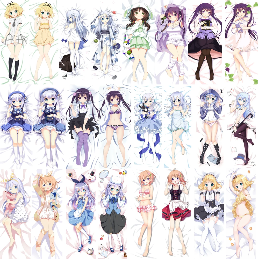 Аниме это заказ кролика? Гочумон ва Усаги Десу ка? Хото Kokoa Kafuu Чино Подушка Dakimakura
