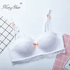 women bra New lace rimless bra Small chest half cup Butterfly-knotted underwear Comfortable and breathable lingerie femme ► Photo 1/5