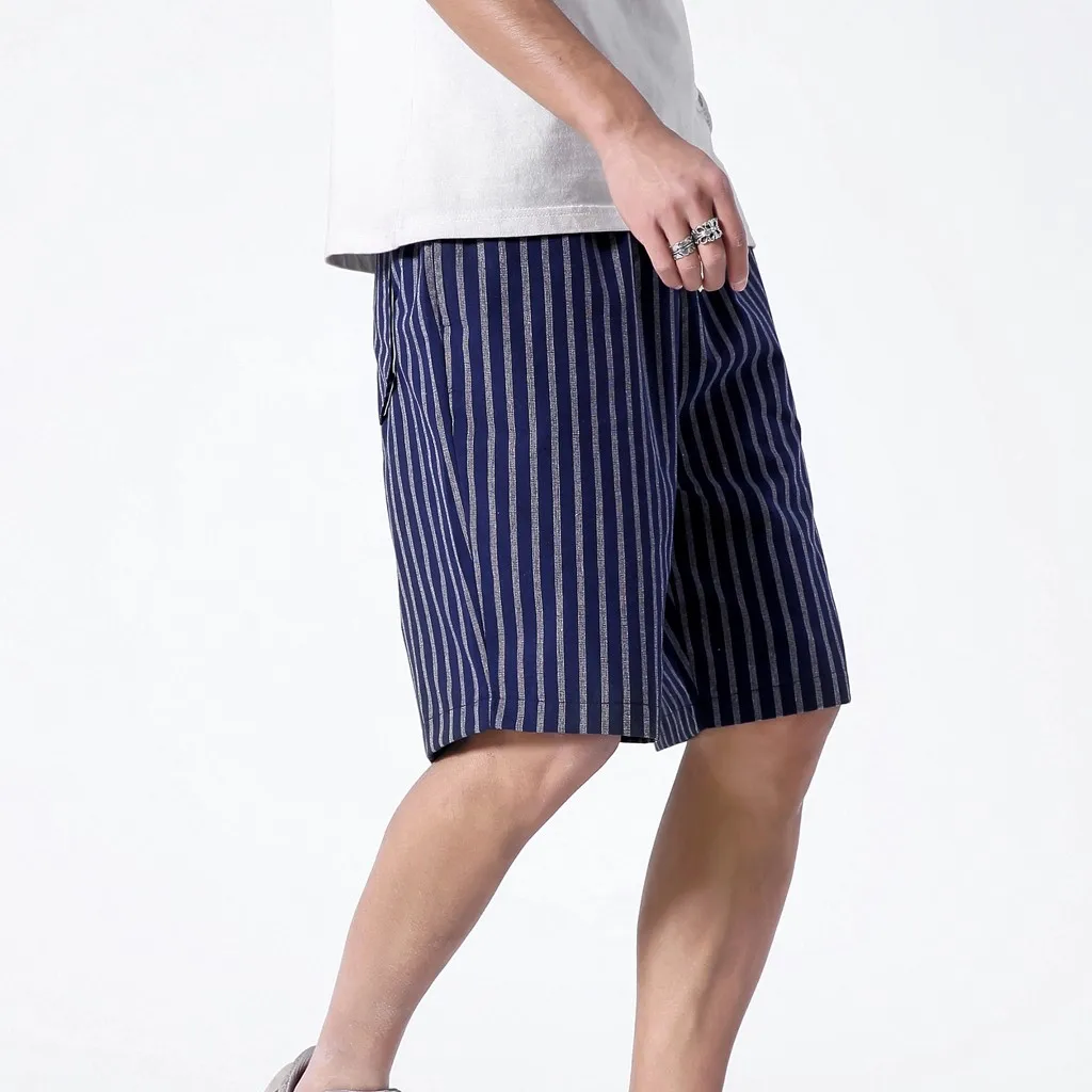 Шорты для мужчин летние мужские s полосатые шорты модные повседневные полосатые широкие спортивные тонкие шорты одежда короткие hombre