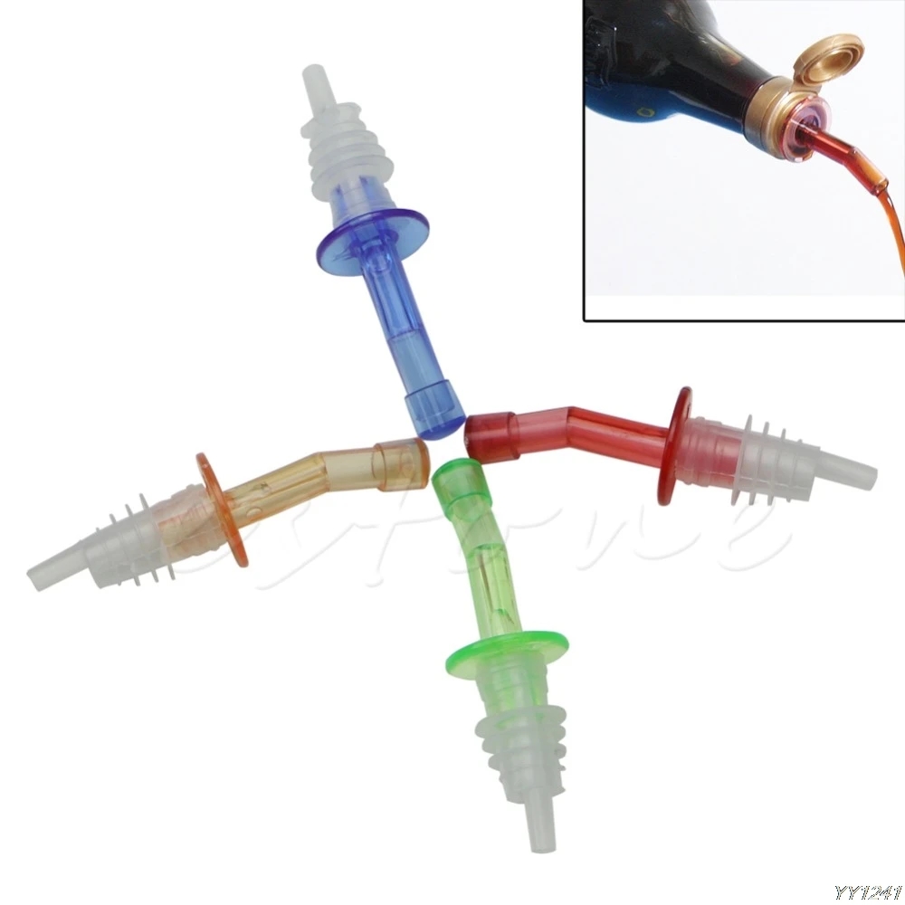 

1 set 4Pcs Bottle Pourer Pour Spout Stopper Dispenser Liquor Flow Olive Wine Oil Set Color random Y110-Dropshipping