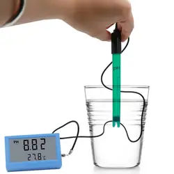 0,01 точность цифровой тестер качества воды Onine pH и Температура монитор для бытовой питьевой воды, Аквариумы скидка 30%