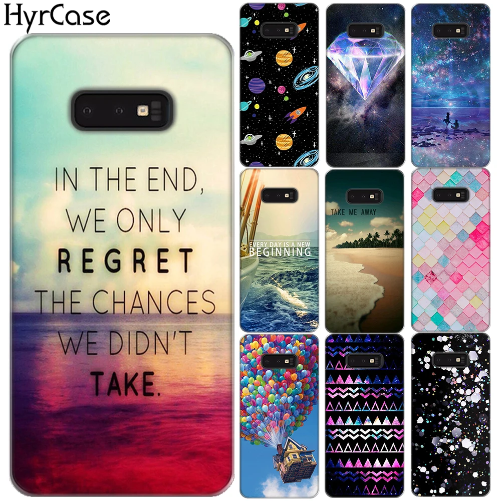 

Oil Painting On Landscape Stars Soft TPU Case For Capa Samsung Galaxy S10 E S10 + Plus S10 Transparent Starry Sky Silicon Cover
