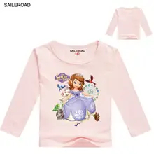 SAILEROAD Cartoon Sofia Children Kids Long Sleeve Shirts 2017 Years New Spring Fall Baby Girls Tops Tees T-Shirts Garments