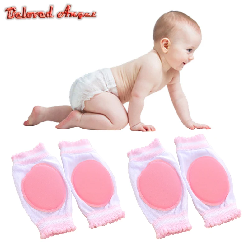 1 Pair Kids Cartoon Crawling Elbow Infants Toddlers Baby Knee Pads