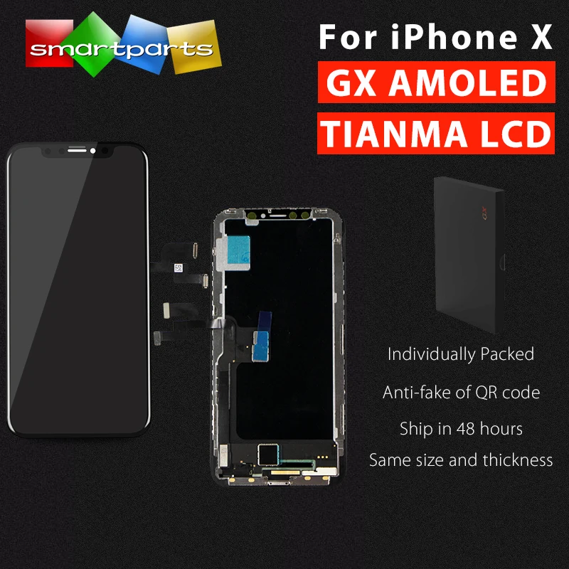 100% Фирменная Новинка 1:1 идеально GX OLED для iPhone X экран Замена TIANMA ЖК дисплей