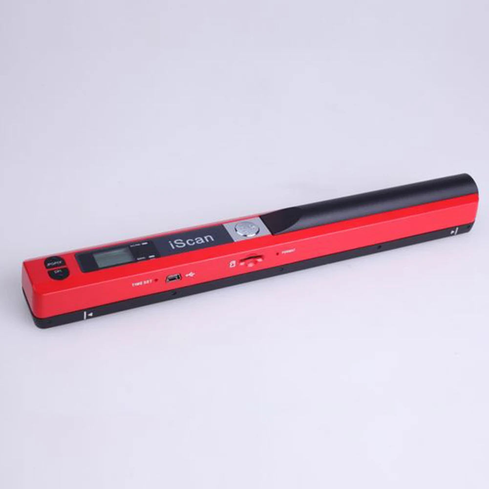 Портативный 900 dpi ЖК-дисплей компактный JPEG/PDF формат Ручка Тип Портативный USB 2,0 High Speed сканер документов - Цвет: Red