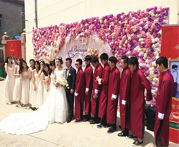 

Chinese Men Stage Performance Clothes Vintage Groomsman Wedding Party Robe Gown Oversize 3XL 1930s Male Ancient Clothes