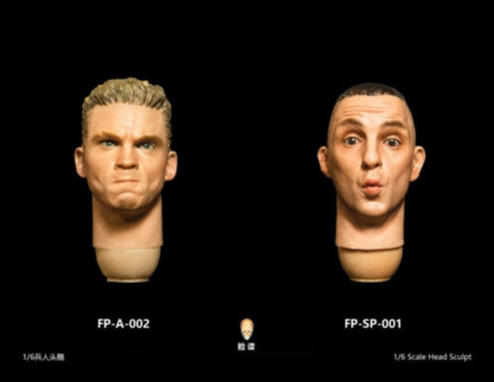 

Male Head Sculpt 1/6 Scale with Expression FP-A-002 Angry Head Carving Fit 12'' Figure
