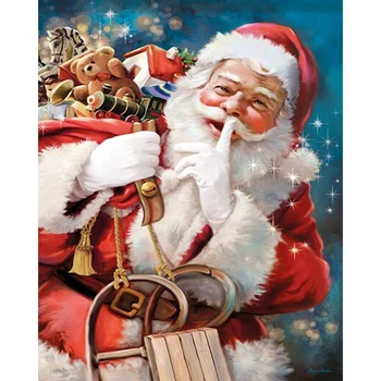 

NEW 5D Diamond Painting Cross Stitch "Mysterious Santa Claus" Crystal Needlework Diamond Embroidery Full Diamond Decorative KBL